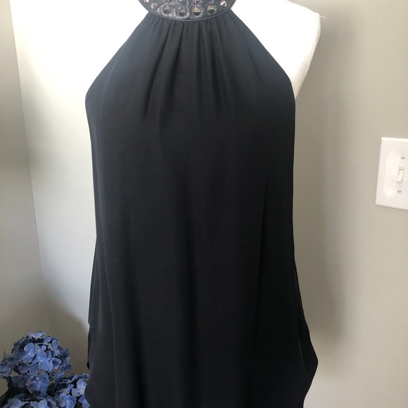 Haute Hippe 100% silk black halter - Picture 2 of 13